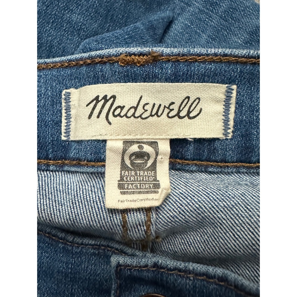 Madewell Women's Cali Demi-Boot Jeans Blue Tall Stretch Denim Crop Size 29 Tall - Picture 5 of 9